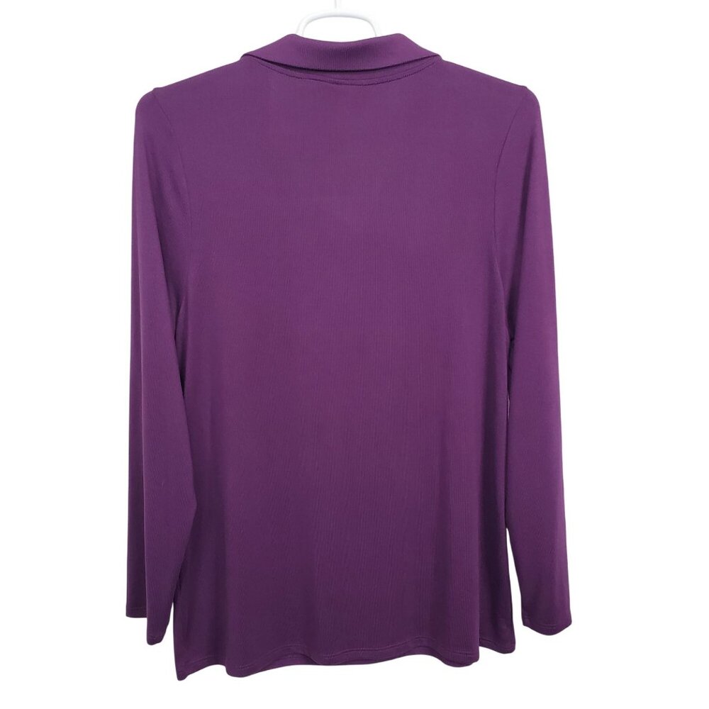 LuLaRoe 2XL Shirt Polo Knit Collared Super Soft Long Sleeve Relaxed Fit Courtney - Picture 3 of 11